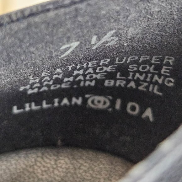 Easy Spirit Womens Size 7.5M Anti Gravity Blue Leather Square Toe Heels Brazil - Picture 7 of 8